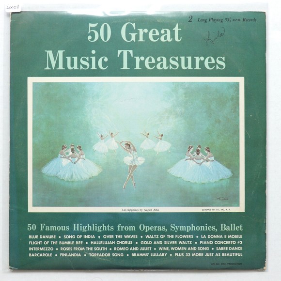 50 Great Music Treasures Famous Highlights From Operas, Symphonies, Ballet 2-LP - Picture 12 of 12